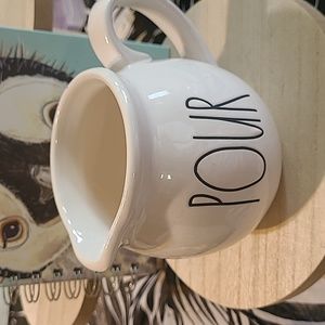 Rae Dunn By Magenta POUR Ceramic LL Creamer 2018 Limited Edition